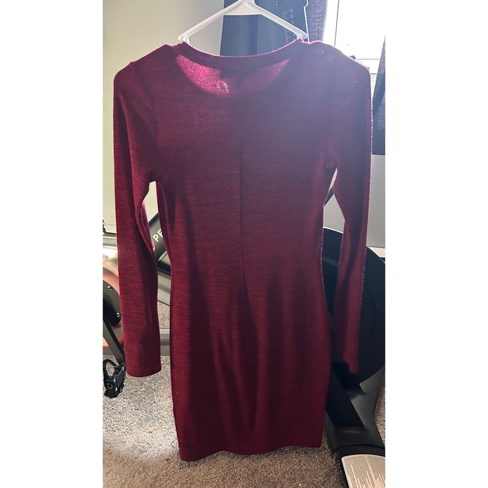 Lulus burgundy bodycon dress size S- great condition
